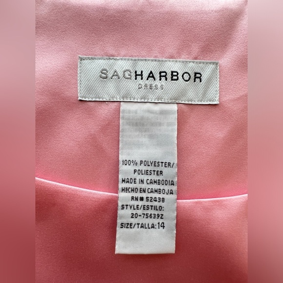 Sag Harbor Pink Satin Blouse - Picture 5 of 6